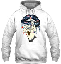 Load image into Gallery viewer, Shut the f ck up sexy New England Patriots glittering lips shirt