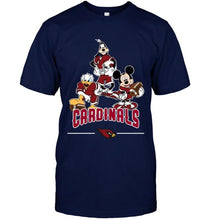 Load image into Gallery viewer, Arizona Cardinals mickey donald goofy fan shirt