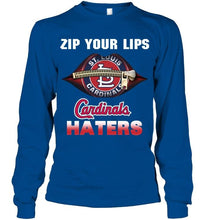 Load image into Gallery viewer, Zip your lips St Louis Cardinals haters shirt