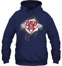 Load image into Gallery viewer, St. Louis Cardinals dad superman shirt