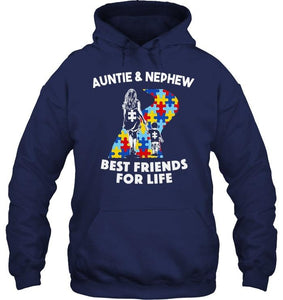 Autism auntie & nephew best friends for life shirt