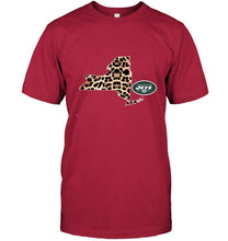 Load image into Gallery viewer, New York Jets panther pattern state map shirt
