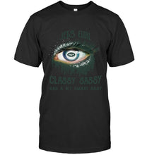Load image into Gallery viewer, New York Jets girl classy sasy and a bit smart asy glitter pattern eye t shirt