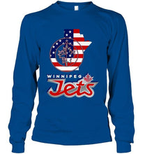Load image into Gallery viewer, Winnipeg Jets Manitoba 4th July independence day american flag shirt