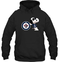 Load image into Gallery viewer, Winnipeg Jets snoopy sun glasses proud fan shirt