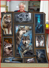Load image into Gallery viewer, wolves wild beast lovers quilt blanket