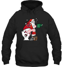 Load image into Gallery viewer, Santa Ball State Cardinals in bathroom shirt