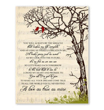 Load image into Gallery viewer, George Strait I Cross My Heart lyric tree bird poster