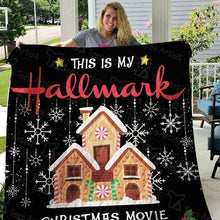 Load image into Gallery viewer, this is my hallmark christmas movie santa snow blanket