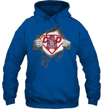 Load image into Gallery viewer, St. Louis Cardinals dad superman shirt