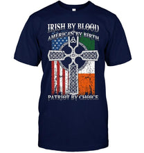 Load image into Gallery viewer, Irish by blood american by birth patriot by choice 2 Black T Shirt