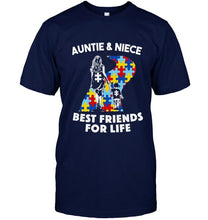 Load image into Gallery viewer, Autism auntie &amp; niece best friends for life shirt
