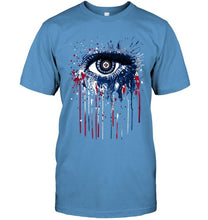 Load image into Gallery viewer, Winnipeg Jets eye paint drop art style t shirt