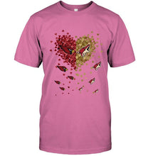 Load image into Gallery viewer, Arizona Cardinals Patriots and Arizona Coyotes tiny hearts shaped fan shirt