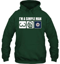 Load image into Gallery viewer, I'm simple man loves bobs beer Winnipeg Jets fan shirt