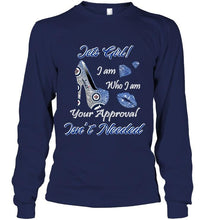 Load image into Gallery viewer, Winnipeg Jets girl i am who i am your approval isn't needed high heel lips diamond glitter pattern t shirt