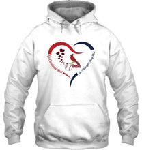 Load image into Gallery viewer, Go Cardinal red Go midnight navy blue St Louis Cardinals fan heart shirt