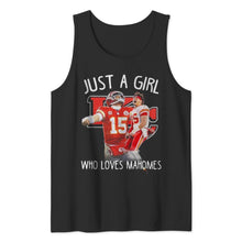 Load image into Gallery viewer, Kansas City Chiefs Just a girl who loves Mahomes shirt by Moteefes store Men's Tank Top