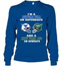Load image into Gallery viewer, I'm Buffalo Bull on saturdays and New York Jet on sundays shirt