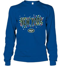 Load image into Gallery viewer, New York Jets christmas fairy lights t shirt
