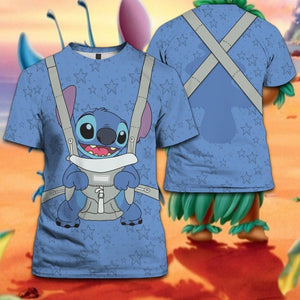 adorable baby stitch ohana 3d shirt