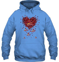 Load image into Gallery viewer, St Louis Cardinals tiny hearts shape hoodie