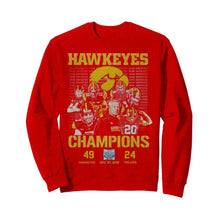 Load image into Gallery viewer, Hawkeyes Champions Holiday Bowl Hawkeyes 49 Trojans 24 shirt by Moteefes store Unisex Sweatshirt