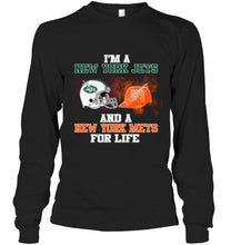 Load image into Gallery viewer, i'm a New York Jet and a New York Met for life shirt