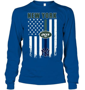 New York New York Jets New York Yankees american flag shirt