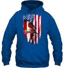 Load image into Gallery viewer, St Louis Cardinals flag ripped american flag shirt