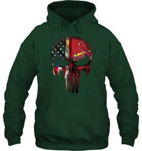 Load image into Gallery viewer, St Louis Cardinals skull american flag shirt