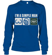 Load image into Gallery viewer, I'm simple man loves bobs beer New York Jets fan shirt