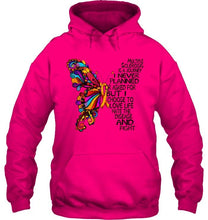Load image into Gallery viewer, Multiple Sclerosis journey i never planned i choose to love life hate disease &amp; fight butterfly ribbon shirt