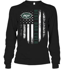 Load image into Gallery viewer, Best New York Jets dad ever american flag shirt