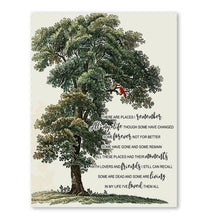 Load image into Gallery viewer, The Beatles In my life lyric tree cardinal bird poster