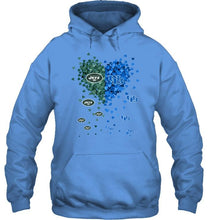 Load image into Gallery viewer, New York Jets and Buffalo Bulls tiny hearts shaped fan shirt