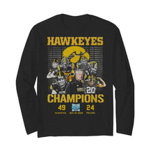 Load image into Gallery viewer, Hawkeyes Champions Holiday Bowl Hawkeyes 49 Trojans 24 shirt by Moteefes store Unisex Long Sleeve T-Shirt