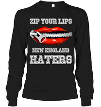 Load image into Gallery viewer, Zip your lips New England haters New England Patriots fan T Shirt