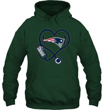 Load image into Gallery viewer, New England Patriots nurse scope love heartbeat shirt