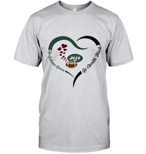 Load image into Gallery viewer, Go Gotham green Go Stealth black New York Jets fan heart shirt