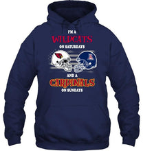 Load image into Gallery viewer, I'm Arizona Wildcats on Saturdays and Arizona Cardinals on Sundays shirt