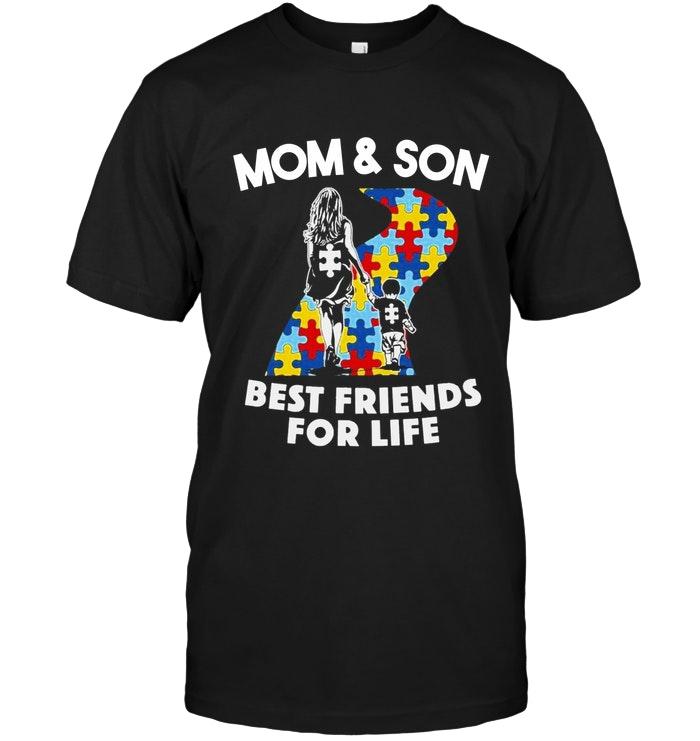 Autism Mom & Son best friends for life shirt