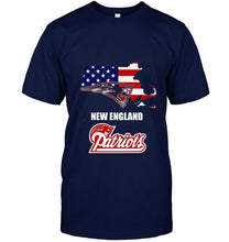 Load image into Gallery viewer, New England Patriots Massachusetts 4th July independence day american flag shirt