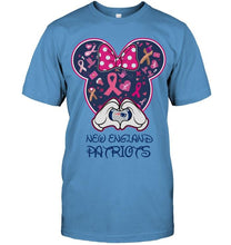 Load image into Gallery viewer, New England Patriots minnie br east cancer love shirt