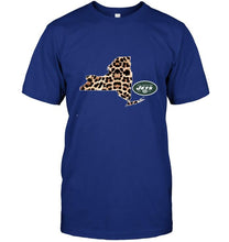 Load image into Gallery viewer, New York Jets panther pattern state map shirt