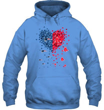 Load image into Gallery viewer, New England Patriots and Boston Red Sox tiny hearts shaped fan shirt