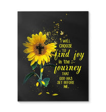 Load image into Gallery viewer, I will choose to find joy in journey that God has set before me canvas