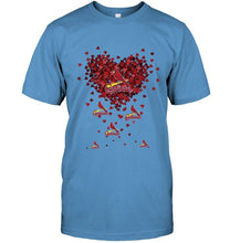 Load image into Gallery viewer, St Louis Cardinals tiny hearts shape hoodie