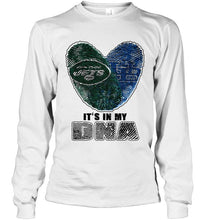 Load image into Gallery viewer, New York Jets and Buffalo Bulls it's my dna love fingerprints shirt
