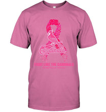 Load image into Gallery viewer, St Louis Cardinals fight like the Cardinals breast cancer warrior shirt